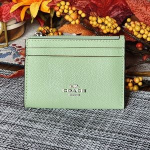 Coach mini skinny id case-pistachio